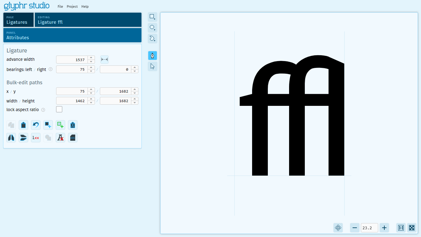 Ligatures page